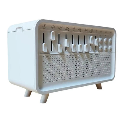 White Noise Machine Diffuser Air Aroma Diffuser Humidifier with 8 White Noise Adjustable, Night Light, Bluetooth Speaker